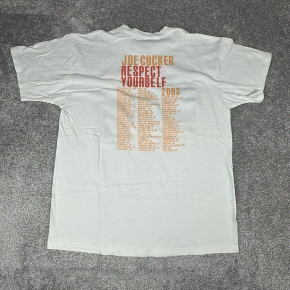 Fruit of the Loom Joe Cocker Signed T-Shirt Mens XL Respect Yourself 2003 Tour - Picture 7 of 8